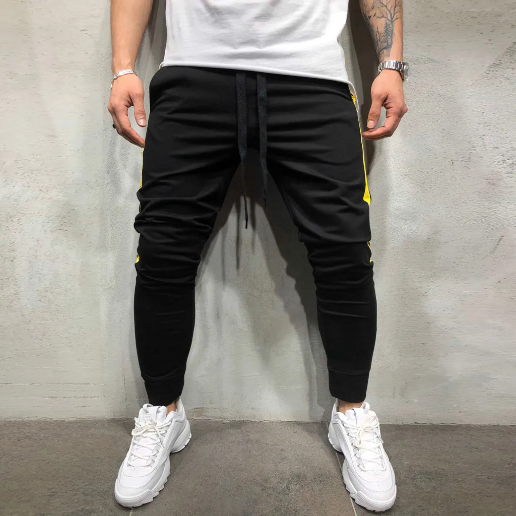 Men Summer Casual Pants Joggers Fitness Trousers Pants Drawstring Sport jogger Pants Cotton Trousers pantalones hombre