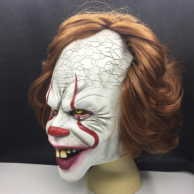 It chapter 2 Джокер Маска Косплей Pennywise латексные маски Стивен Кинг Хэллоуин вечерние костюм, реквизит он pennywise it Chapter Two