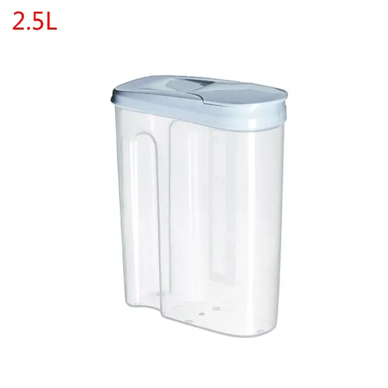2.5L Blue SFVEFVD 1.8L/2.5L зерновых s контейнер для хранения герметичный пластиковый кухонный пищевой герметичный горшок злаковое зерно фасоль рис контейнер для закусок банка - Цвет: 2.5L Blue