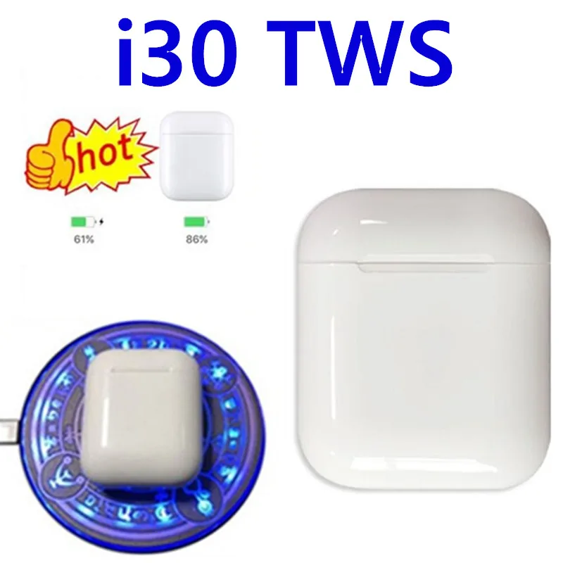 

PO P UP i30 TWS i30 i 30 tws Wireless Charge Earphones Bluetooth Headphones PK i7s i12 i20 for iPhone Xiaomi Samsung headphones