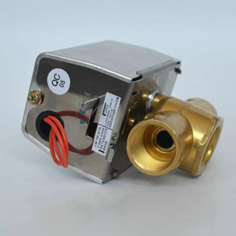 AC220V DN20 DN25 двухсторонний электрический клапан латунный клапан для центрального кондиционирования воздуха