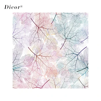 

2M Stained Glass Decorative Film Leaves Colorful Romantic European Style Viny Window Sticker For Glass Door Diy Decal Decoration