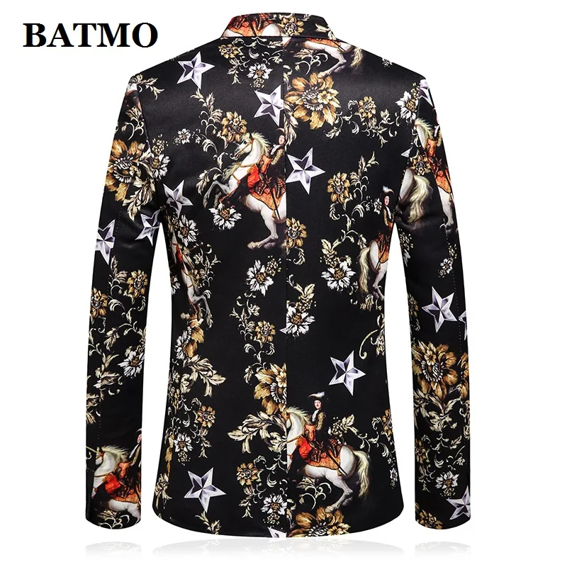 BATMO Новое поступление Печатный Тонкий Повседневный блейзер для мужчин, мужские куртки с принтом, плюс размер M-4XL C793