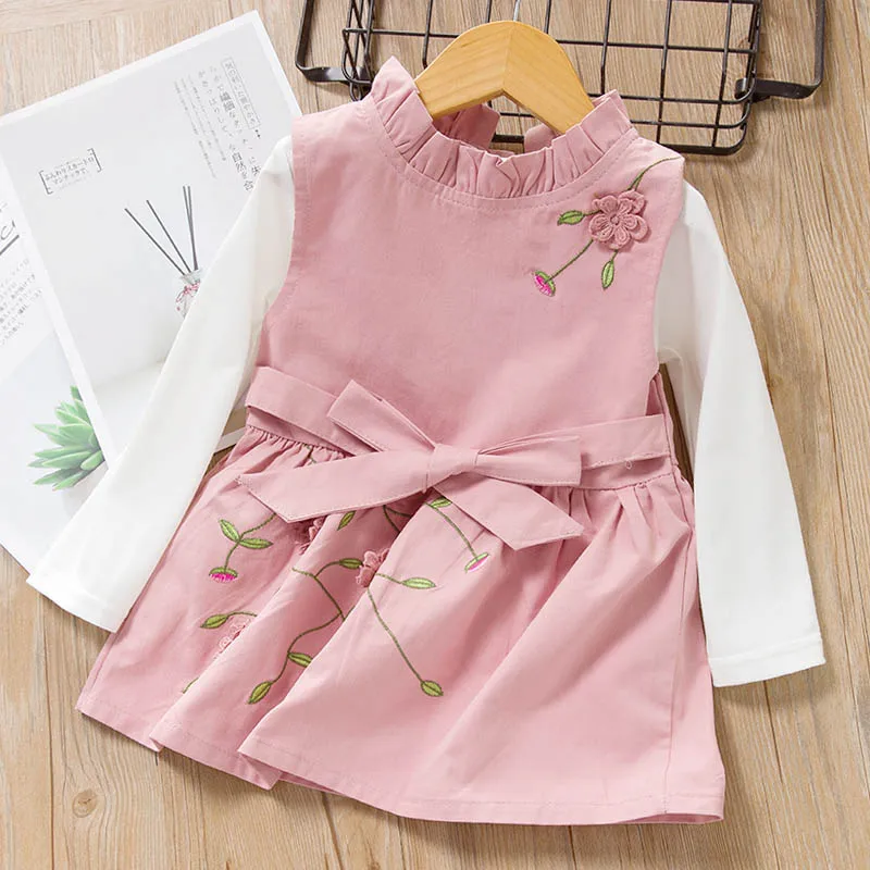 Bear Leader/комплекты одежды для маленьких девочек; весенний комплект для новорожденных; милая одежда для малышей; модные детские костюмы; одежда для малышей - Цвет: az1859   pink