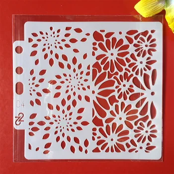 

13cm 5.1" Half Rectangle Flowers DIY Layering Stencils Painting Scrapbook Coloring Embossing Album Decorative Card Template