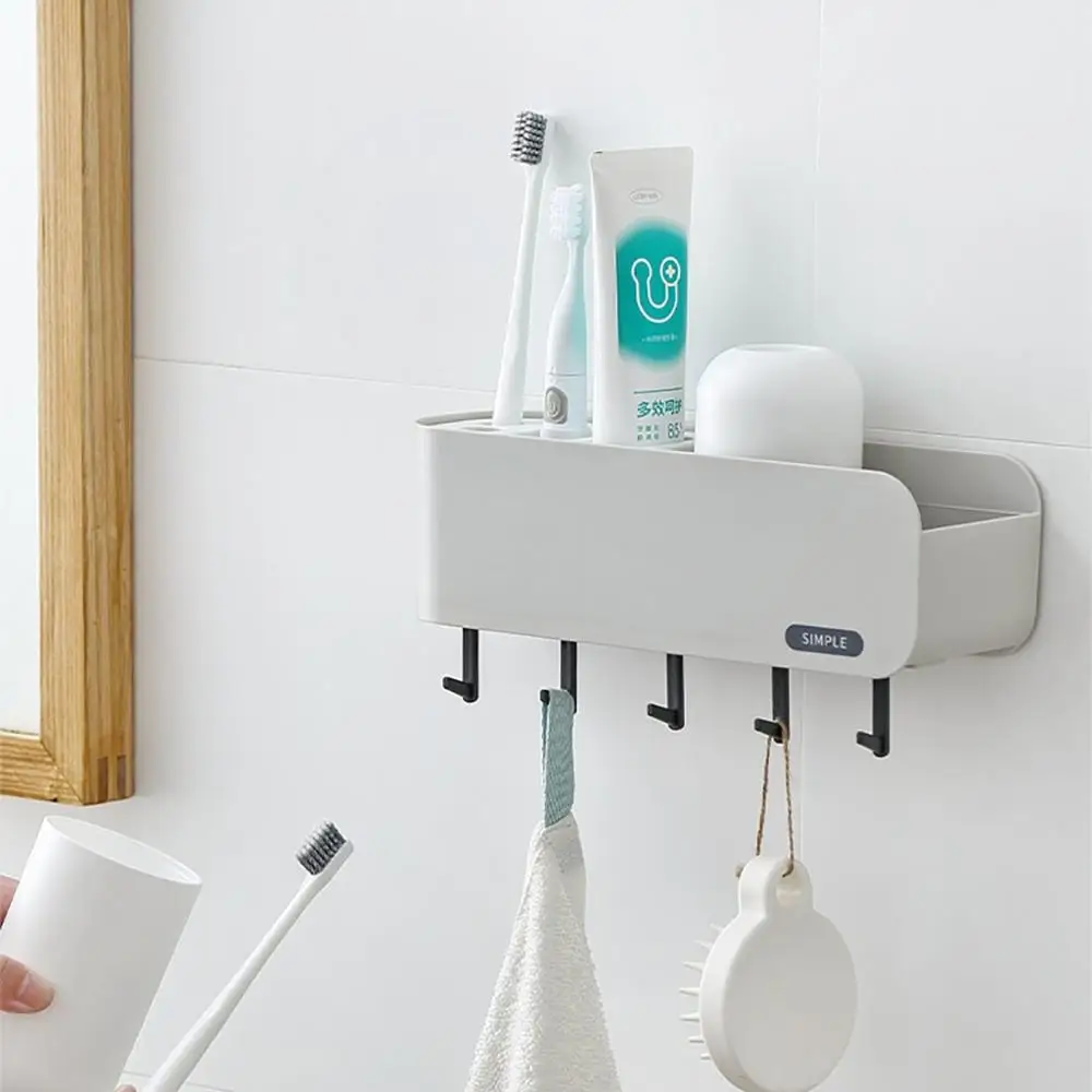 Набор для держателей зубных щеток Ванная комната всасывания стены хранения дренажный держатель для утвари зубная щетка стеллаж для хранения висячие принадлежности# 15F