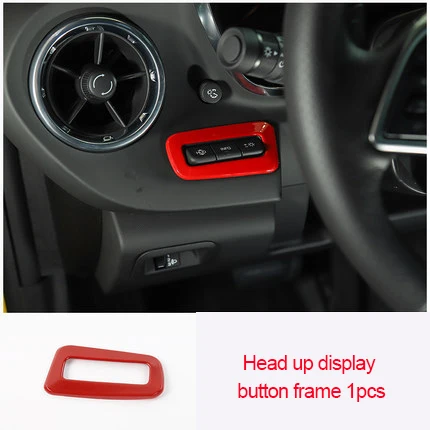 display button frame Для Chevrolet Camaro Bumblebee- хром красный цвет головка вверх дисплей Кнопка рамка 1 шт - Цвет: display button frame