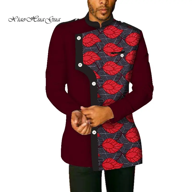 Новинка осени, Африканское Мужское пальто, индивидуальное, на запястье, рукав-стойка, воротник с подкладкой, пальто, повседневный стиль, хлопок, WYN340 - Цвет: 15