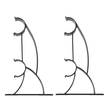 

2pcs Double Metal Curtain Rod Holder for 25mm Rod - Deep Coffee