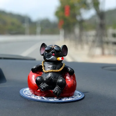 Statue deco,Affichage intérieur de voiture, Figurine de Bully américaine,  décoration de tableau de bord de voiture, - Type Black - Cdiscount Maison