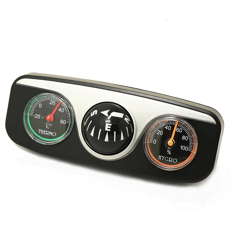 

Car Ornaments Compass Thermometer Hygrometer For Auto Boat Vehicles 3 in 1 Guide Ball Car Interior Accessories Car Styling