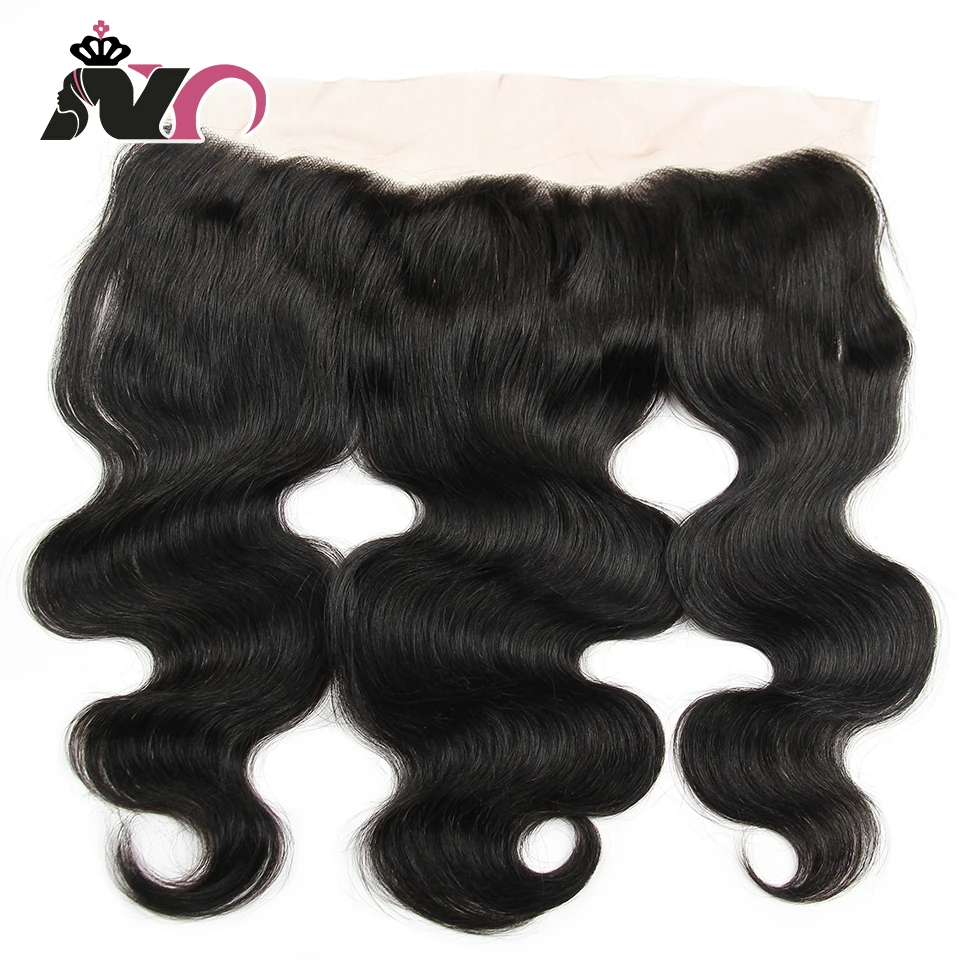 

NY Hair Malaysia Ear to Ear Frontal 13x4 Body Wave Human Hair Free/Middle/Three Part Lace Frontal 8"-22" Natural Color Closure