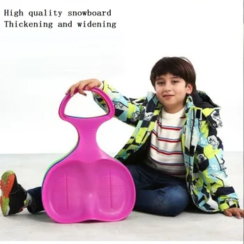 

Skiing Board Ski Circle For Children Cushion Board Sled Snow Skid Skiing Circle Simple Equipment Plastic Thickened Skis