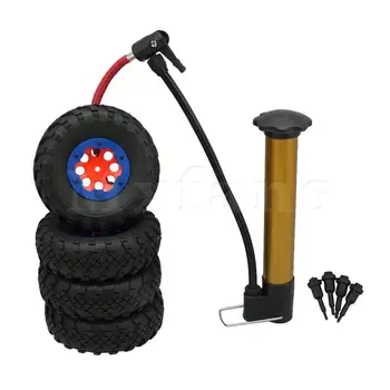 

Mxfans 4pcs RC1:10 Inflatable Tires + 1.9" 8 Hole Wheel Rims + Dark Blue Clips