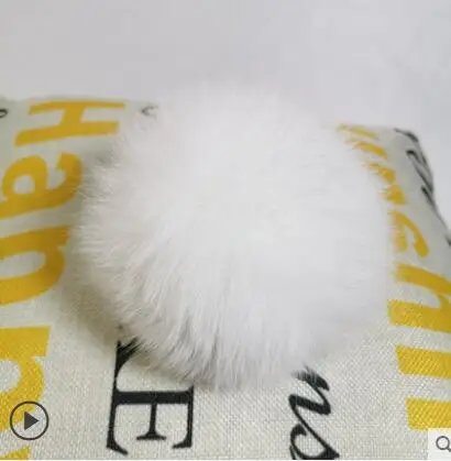 fox fur 5 pieces 5 шт./лот, ручная работа, высокое качество, помпоны из меха енота, меховые шарики, вязаная шапка, кепка, бини, брелок и шарфы, помпоны из натурального меха - Цвет: fox fur 5 pieces