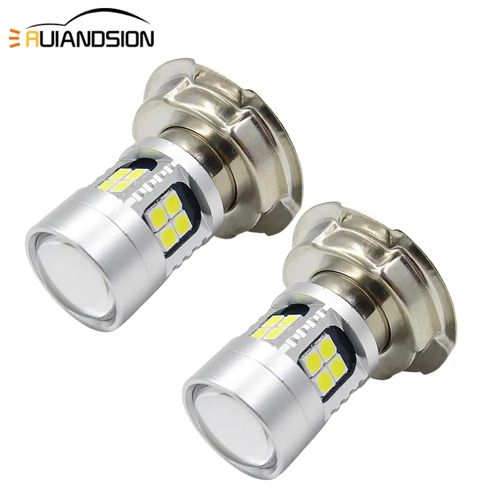 

2PCS High Quality White DC6-24V 2.4W DRL P26S 22SMD 3030 LED Motorcycle Moped ATV Motor Bike Headlight Bulb Fog Light 6000K