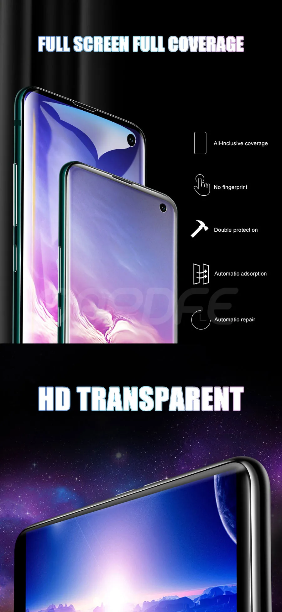 35D Защитная пленка для samsung Galaxy S10 S9 S8 Plus S10e 5G Note 10 Pro 9 8 10+ мягкая защитная пленка для экрана
