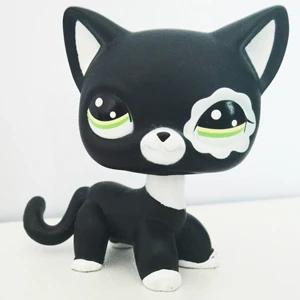pet shop lps лпс пет шоп игрушки кошка немного короткие волосы стоял серый#5#391 черный#336 старые оригинальные игрушки котенок детей Рождество подарок коллекция - Цвет: 2249