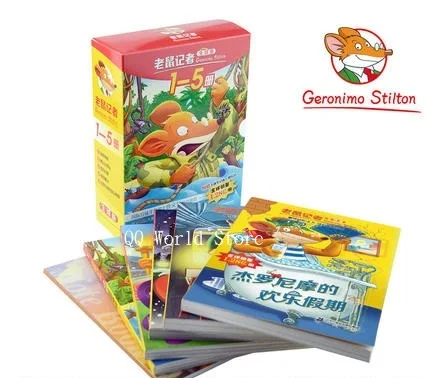 1 книга Geronimo Stilton 21-40 для избранного юморного Приключения Исследуйте смелые комиксы фантастика Родитель Ребенок Детская история китайская книга