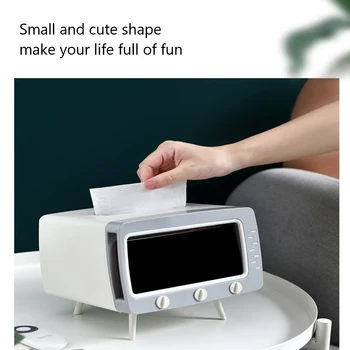 

Tissue Case Cute TV Shape Tissue Box Paper Rack Office Table Tissue Case Holder Napkin Bag Holder Box Case Table Decoration