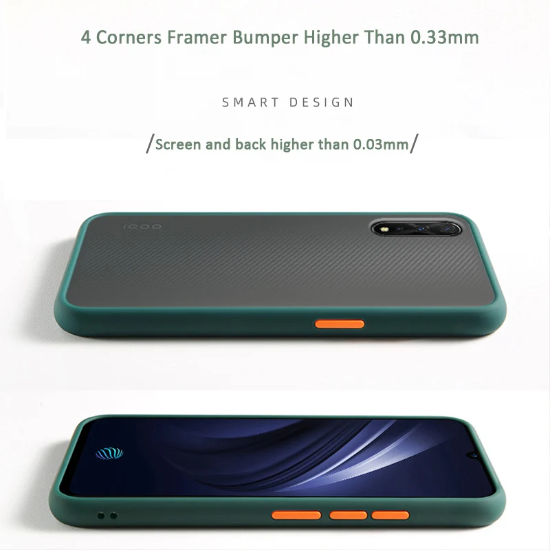HYSOWENDLY для Vivo Y91 Y93 Y95 Y12 Y15 Y17 Y19 мягкий жесткий матовый ударопрочный чехол-накладка из поликарбоната и термополиуретана чехол для телефона для Vivo S1 V15 V17 Pro X27Pro