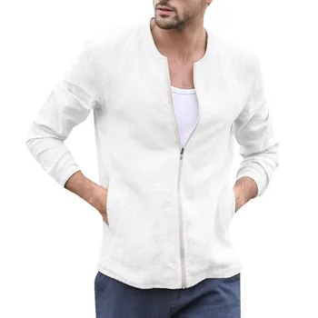 

Men's Autumn Winter Cotton Blend Zipper Long Sleeve Coat Top Blouse Outwear Jacket chaqueta hombre jaqueta ветровка мужская