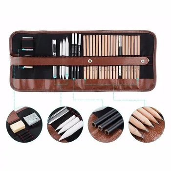 

21/29Pcs Sketching Drawing Art Tool Set with Charcoal Pencils Sketch Tools UY8