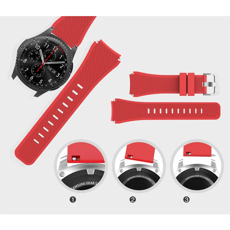 22 мм ремешок для часов Galaxy watch 46 мм active 2 samsung gear S3 Frontier ремешок для часов huawei GT ремешок Amazfit bip 47 44 40