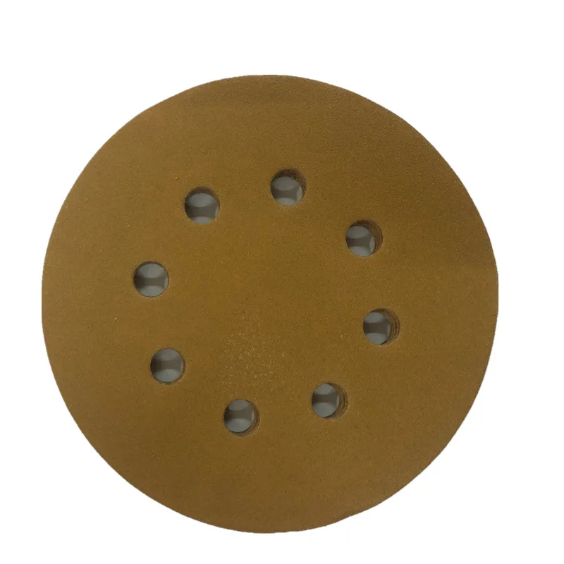 5-дюймовый 125mm8 отверстие стекались наждачная бумага желтая лаковое покрытие ворсовальная машина мебель грунтовка для полировки ступицы автомобильного колеса с полировальной подложкой
