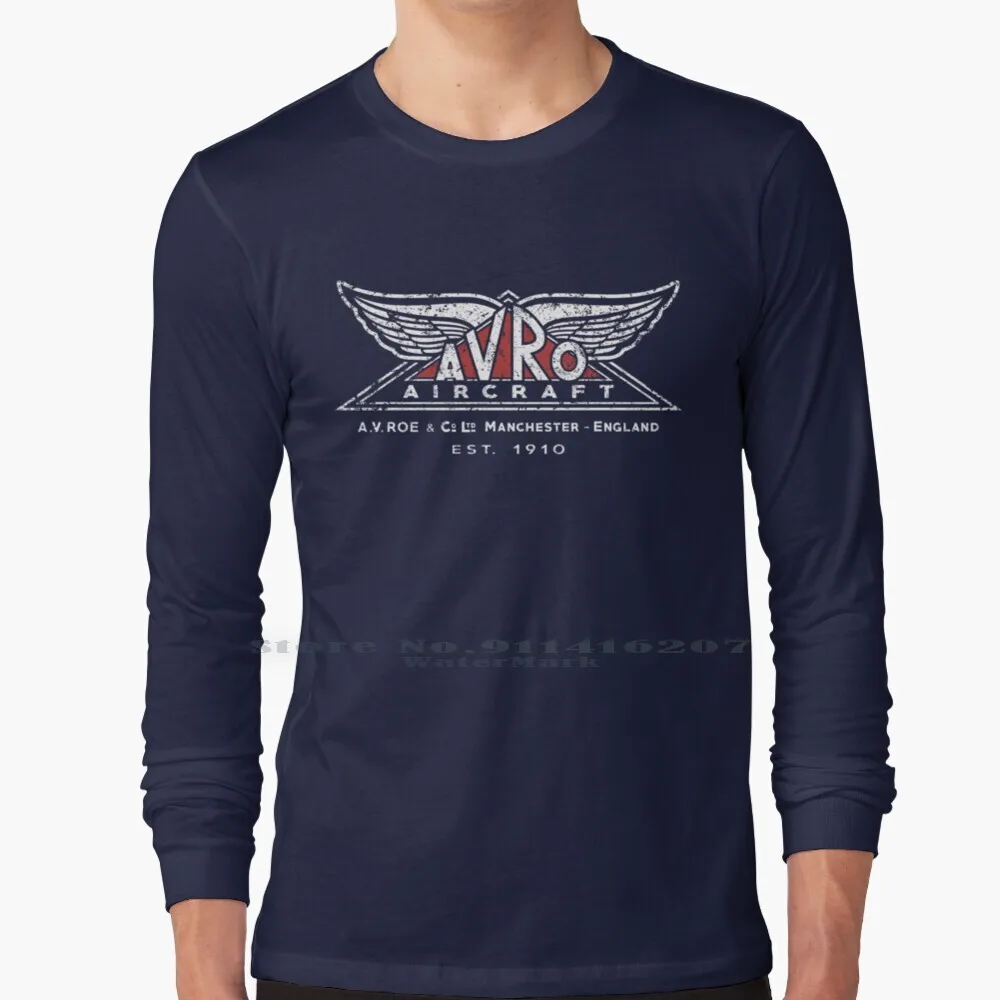 Avro Logo T Shirt 100% Puro Cotone Avro Logo A V Roe Vintage Distressed Retro Ranger Bomber Avro Buffalo Dam Busters