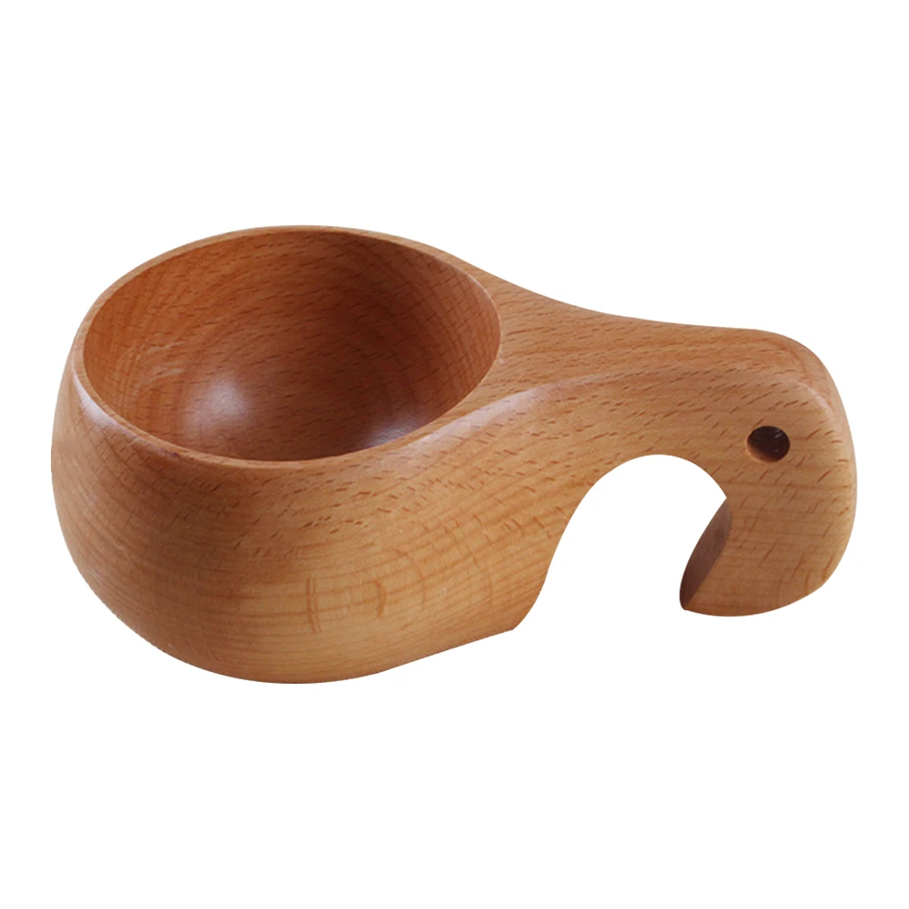 Drinking Portable Decorative Home Gift Tea Cup Beech Wood Natural Olive Coating Mug Solid Office Handmade Mini