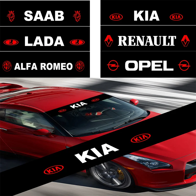 

1PCS Car Front and Rear Windshield Stickers Sun Protection Stickers Exterior Accessories for Toyota Aygo Peugeot 206 Nissan Nism