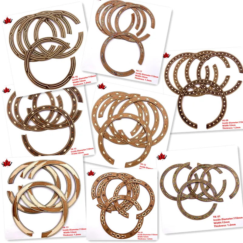 Guitar Accessories 2pcs Classic Acoustic Guitar Rosette rosewood Circle Sound Hole Rosette Inlay Decal Sticker for Acoustic Guitars