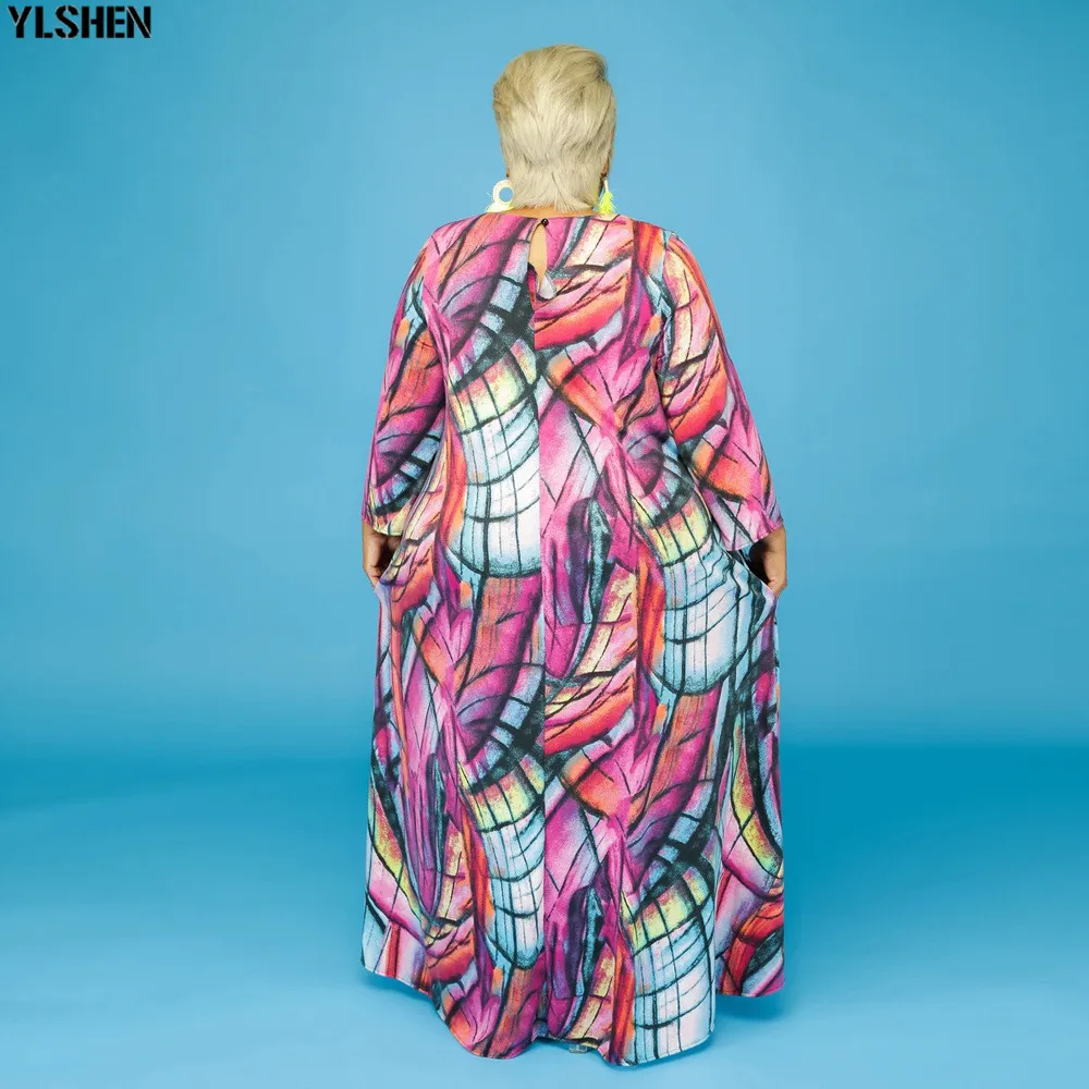 South Africa Plus Size Dresses For Women Clothes African Dress Christmas Print Dashiki Maxi Dresses Party Boubou Robe Africaine 03