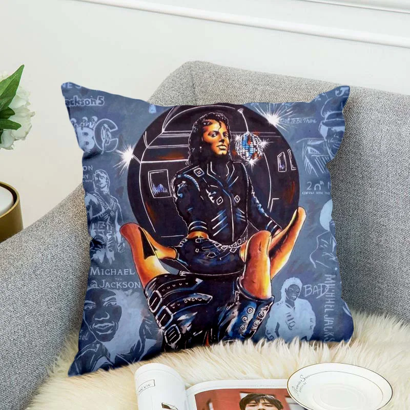 Michael Jackson Pillow Case Polyester Decorative Pillowcases Throw Pillow Cover style-4