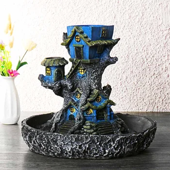 

Fluorescent original Plants Pot Flower Plants Succulent DIY Container Decorated with Mini Hanging Fairy Garden and Sweet House