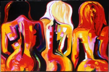 

100% Hand-painted Naked Women Pop Art on Canvas Nude Figure Canvas Wall Art for Living Room Bedroom Home Decorations