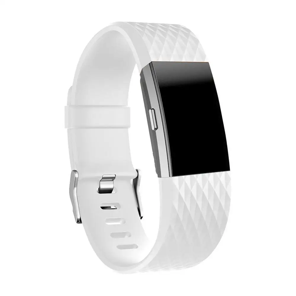 WS Дышащие и прочные силиконовые наручные Ремешки для наручных часов FitBit Charge 2 повседневные регулируемые штырьковые пряжки часы ремешок для мужчин и женщин - Цвет: WS