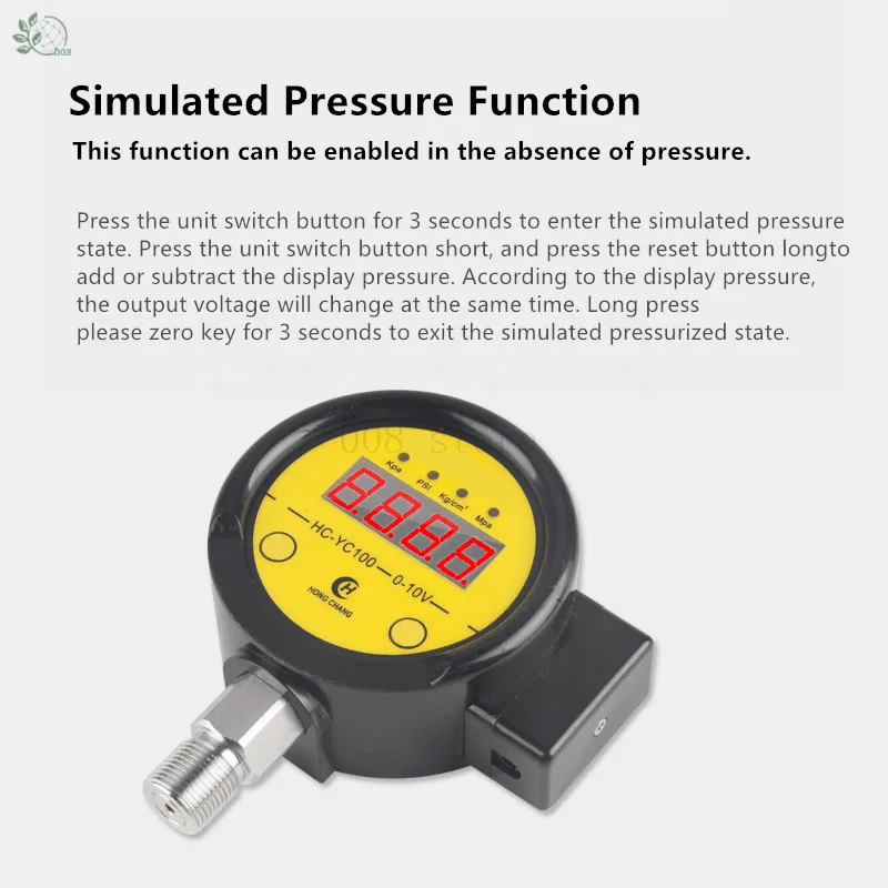 HCYC100 Digital Remote Pressure Gauge Converter Constant Pressure
