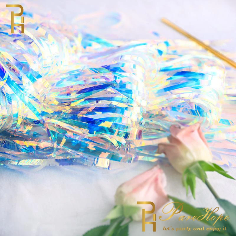 Gorgeous Party Backdrop Curtains Iridescent Tinsel Foil Fringe Birthday Wedding Decoration Baby Shower Anniversary Decor Drapes