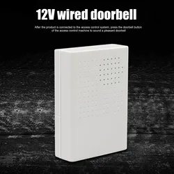 Wired Door Bell DC 12V Chime  Welcome DoorBell For Office Home Security Access Control System White JA55