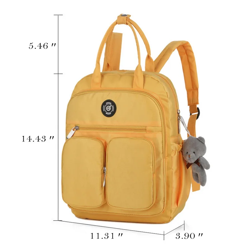 Повседневный женский рюкзак с несколькими карманами большой емкости водонепроницаемый для путешествий школы дропшиппинг холщовый рюкзак