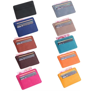 

Fashion Slim Mini Unisex Card Holder Leather PU Simple Lizard Pattern Bank Business Coin Purse Clip Case Card Package Wallet