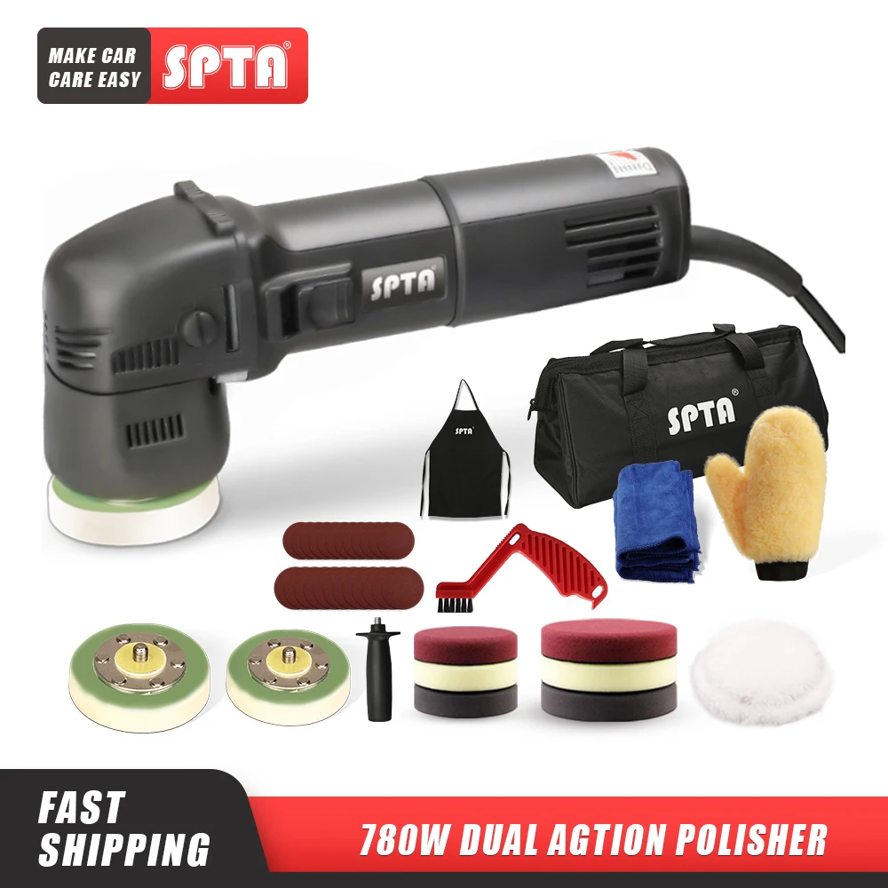 US $89.99 SPTA 3inch Random Orbit Dual Action Polisher 110V220V Mini Electric Polisher Car Beauty Polishing Machine Accessories