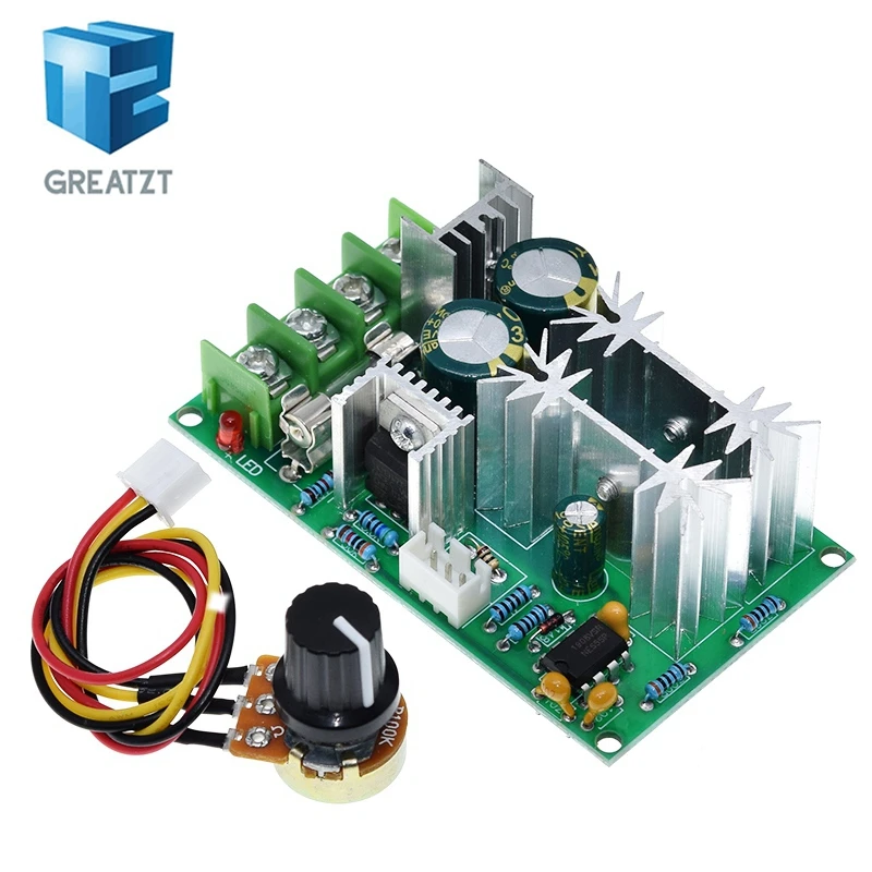 GREATZT DC 10-60V Motorgeschwindigkeitsregler PWM Motorgeschwindigkeitsregler-Schalter 20A Stromregler Hochleistungs-Antriebsmodul – Detail 13