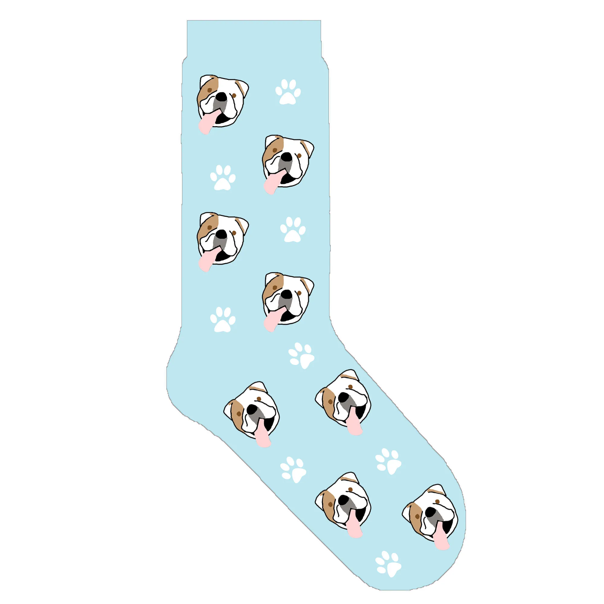 Bulldog paw sock Забавная собака породы бульдог, подарок, Веселые носки с бульдогом, оригинальная собака, тема, подарок для мамы, папы, 50 пара/лот, унисекс, ЕС, 38-44/ЕС, 35-39 - Цвет: Bulldog paw sock