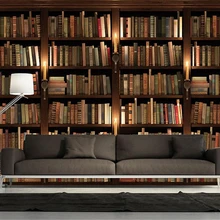 Beibehang пользовательские обои 3D Европейский стиль диван ТВ фон обои стены книжный шкаф книги книжная полка 3d Обои фреска