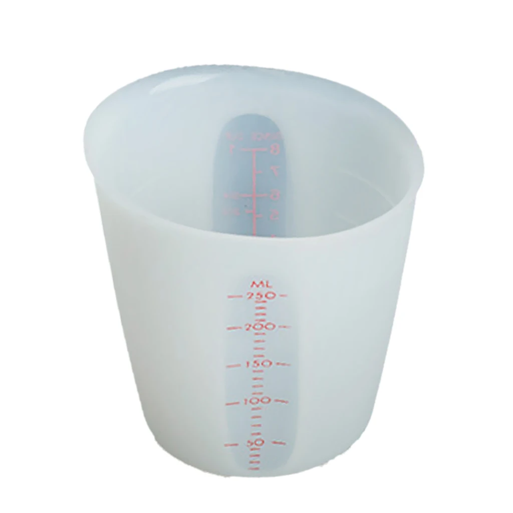 Silicone Measuring Cup Pinch&Pour Baking Tool Measurement With Scale Pinch Pour Mix Stir Cup