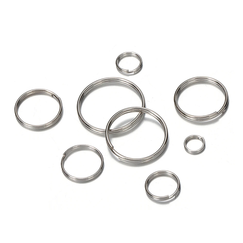 50pcs 304 Stainless Steel Keyring Blank Keychain Circle for DIY Keychain Jewelry Making Findings 6 20mm Ring Circles Accessories|Key Chains| - AliExpress