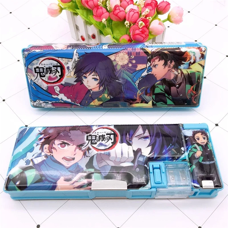 

Anime Demon Slayer: Kimetsu No Yaiba Kamado Nezuko Student Multifunctional Pen Case Pencil Box With Sharpener Random Random